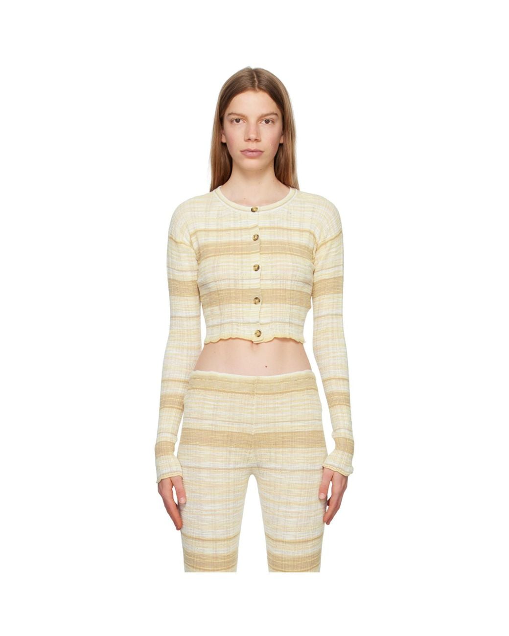 Acne Natural Ssense Exclusive Beige Cardigan