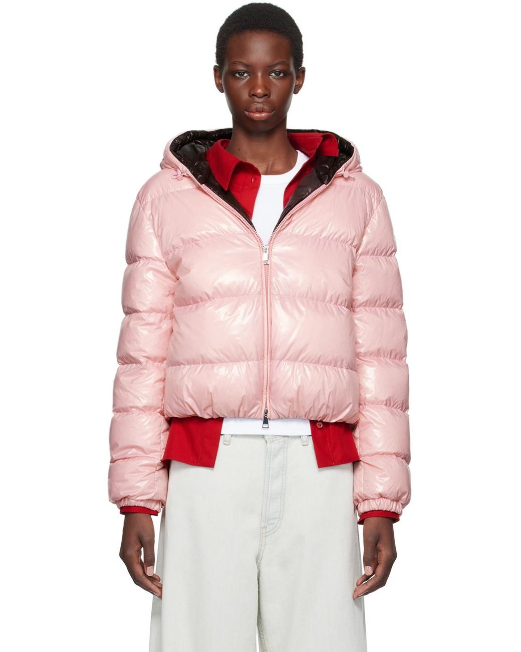Moncler Bayard Down Jacket in Pink | Lyst Canada