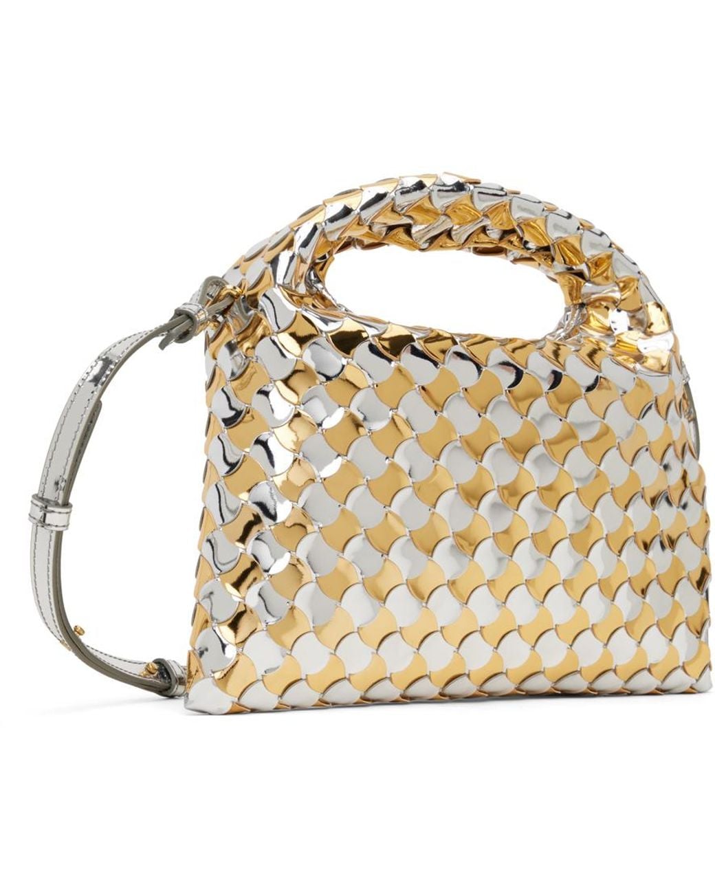 Bottega Veneta Metallic Mini Hop Bag