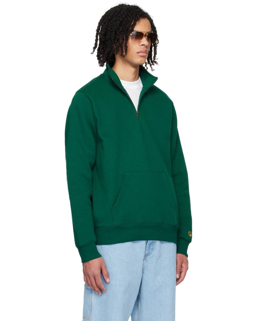 Carhartt Green Chase Sweatshirt for Men Lyst Canada