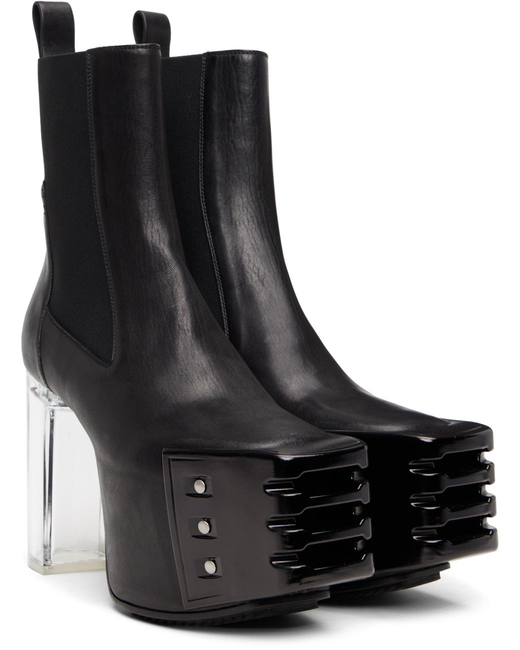 Rick Owens Concordians Grilled Kiss 45 Chelsea Boots in Black for
