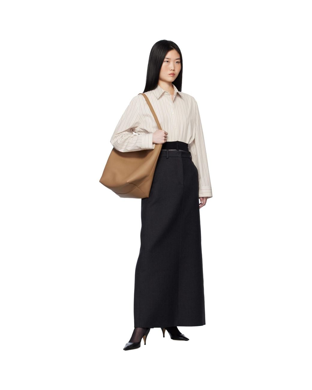 The Row Brown Large N/S Park Tote