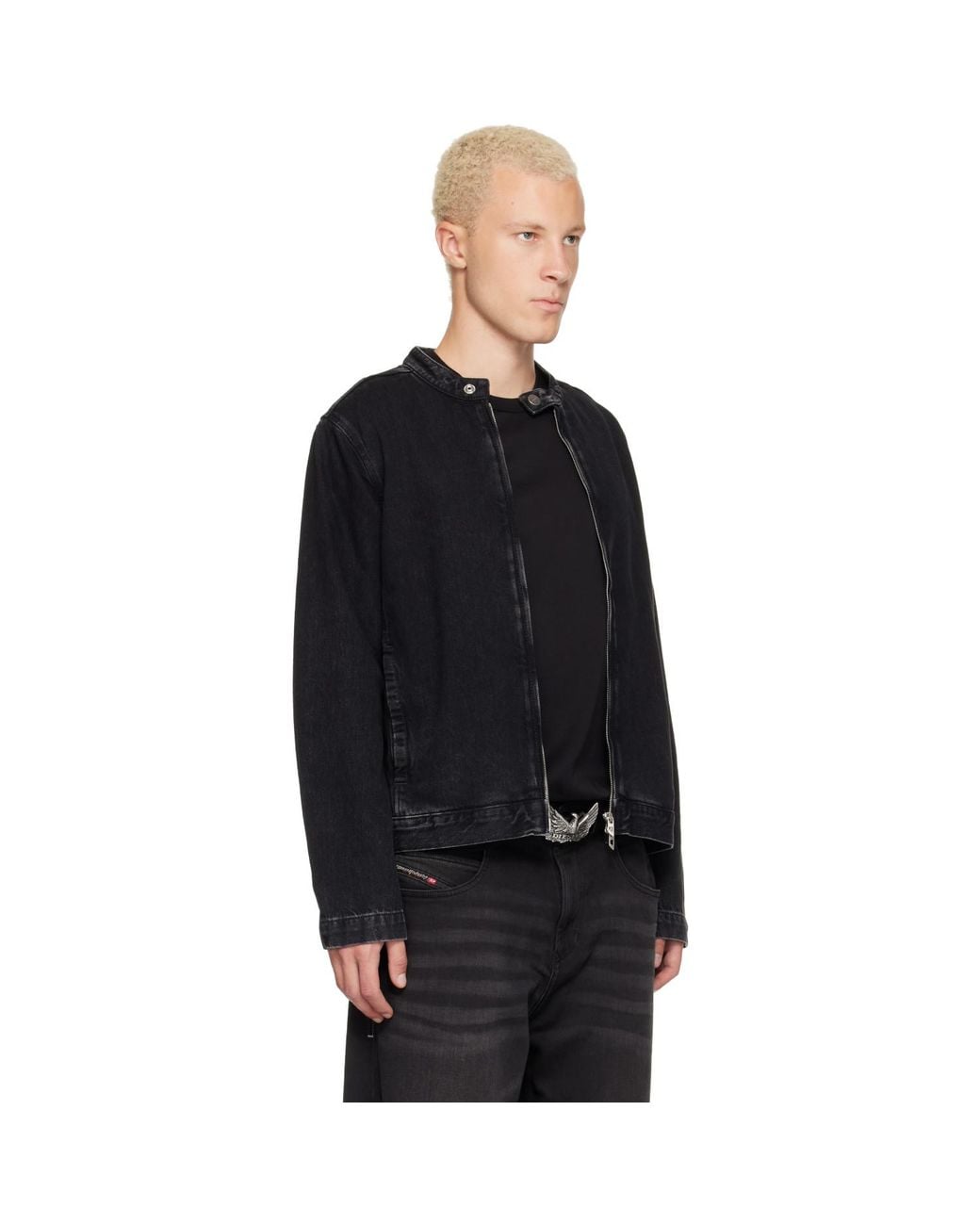 DIESEL Black D-Glory Denim Jacket for men