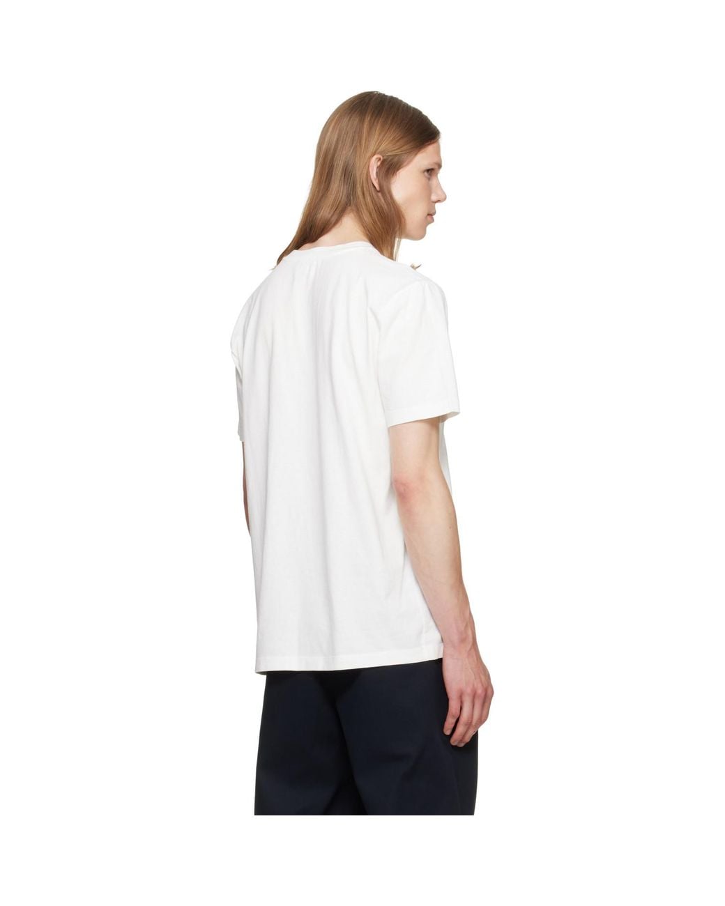 A.P.C. White Rue Madame' Logo T-Shirt for men