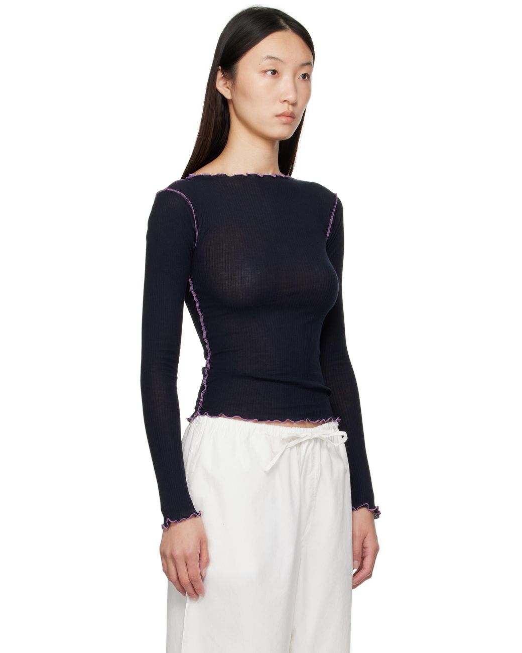 BASERANGE vein long sleeve tee