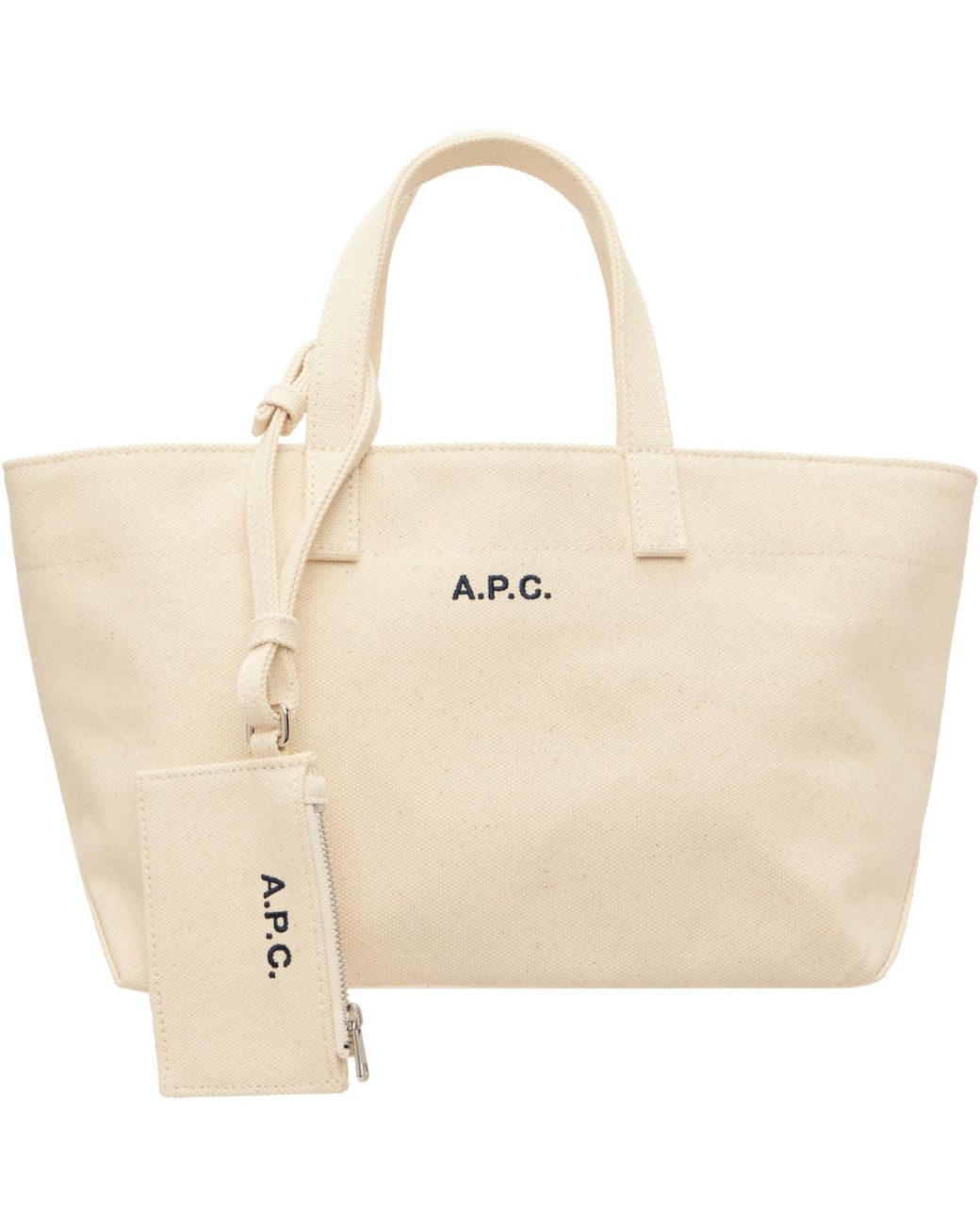 A.P.C. Natural Off- 'Le Drummer' Toile Small Tote