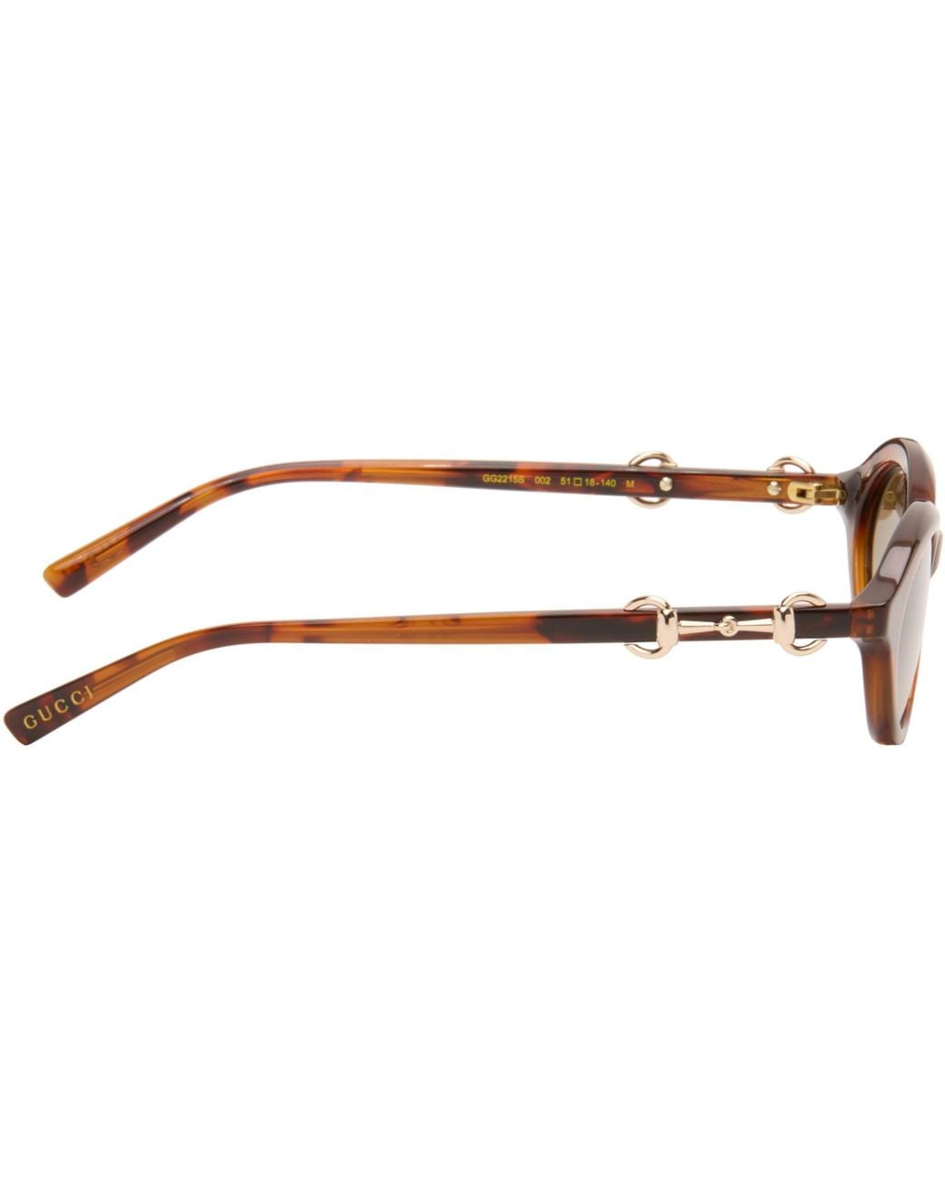 Gucci Brown Oval-Frame Sunglasses