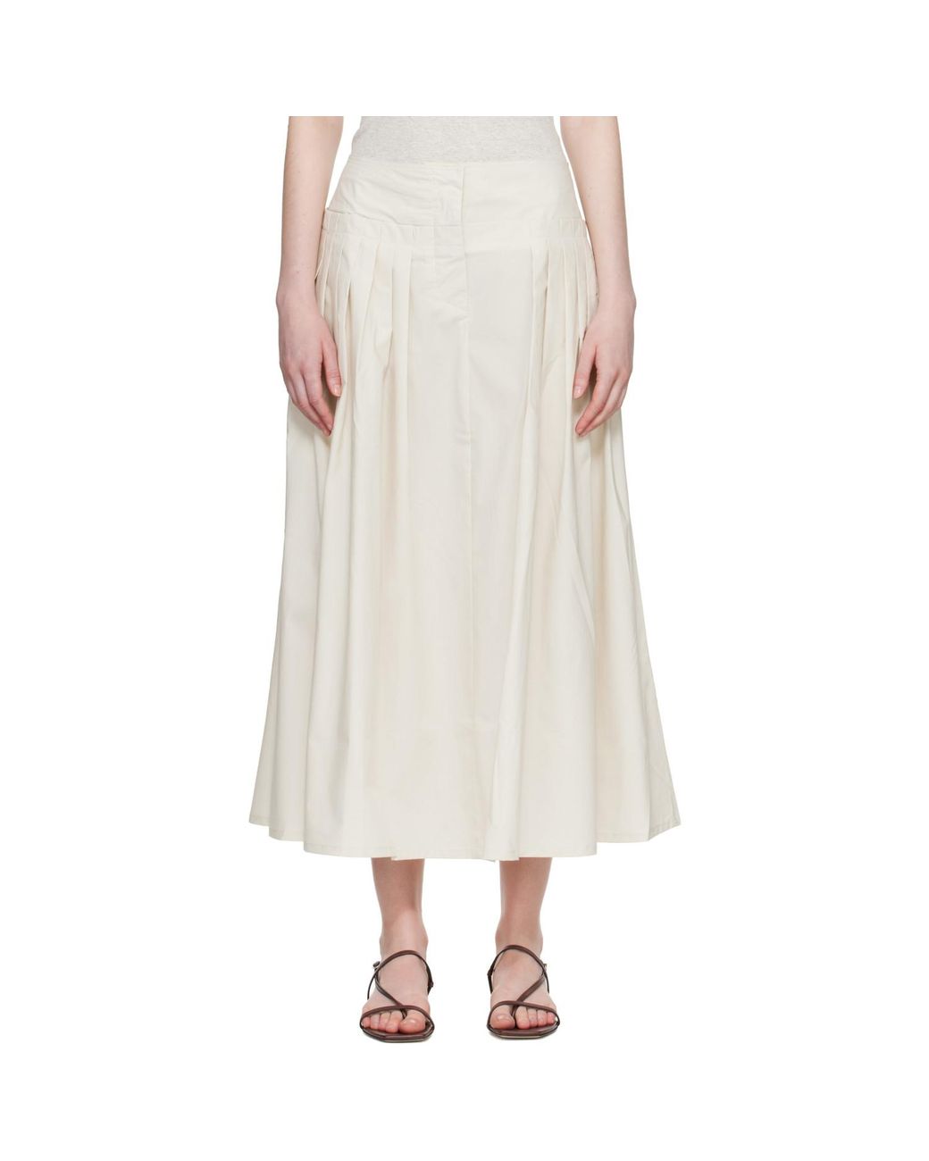 Studio Nicholson Natural Off- Agat Maxi Skirt
