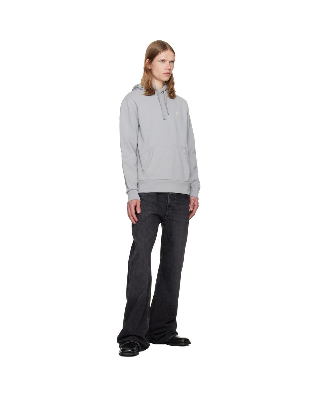 Polo Ralph Lauren Gray Loopback Terry Hoodie for men