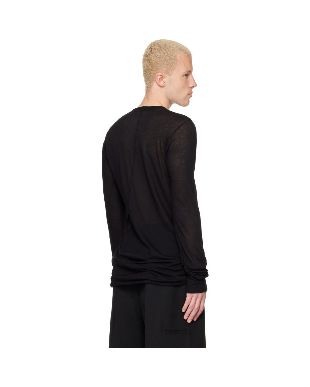 Rick Owens Black Tower Basic Ls T-Shirt for men