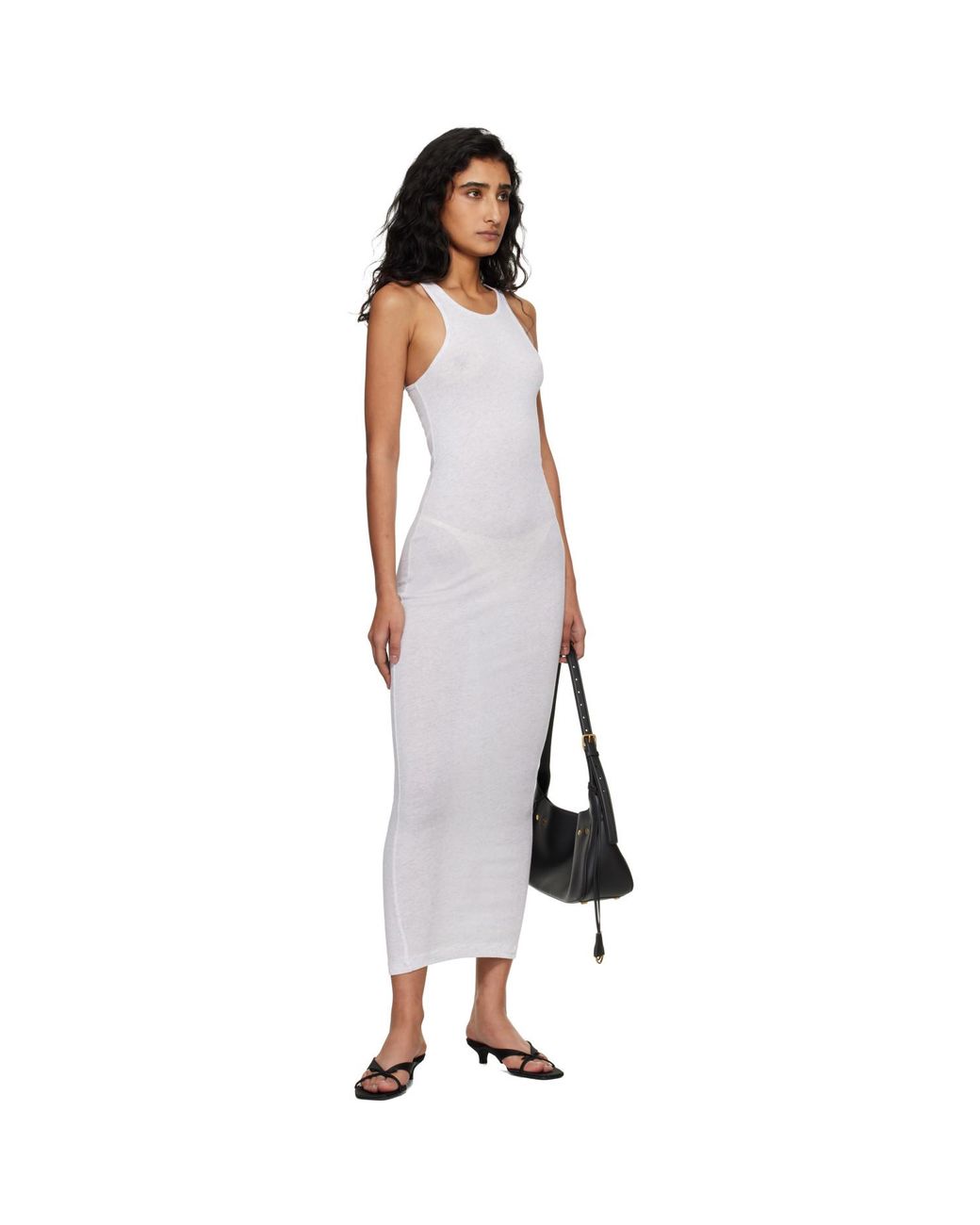 Entire studios Black Muscle Tank Midi Dress