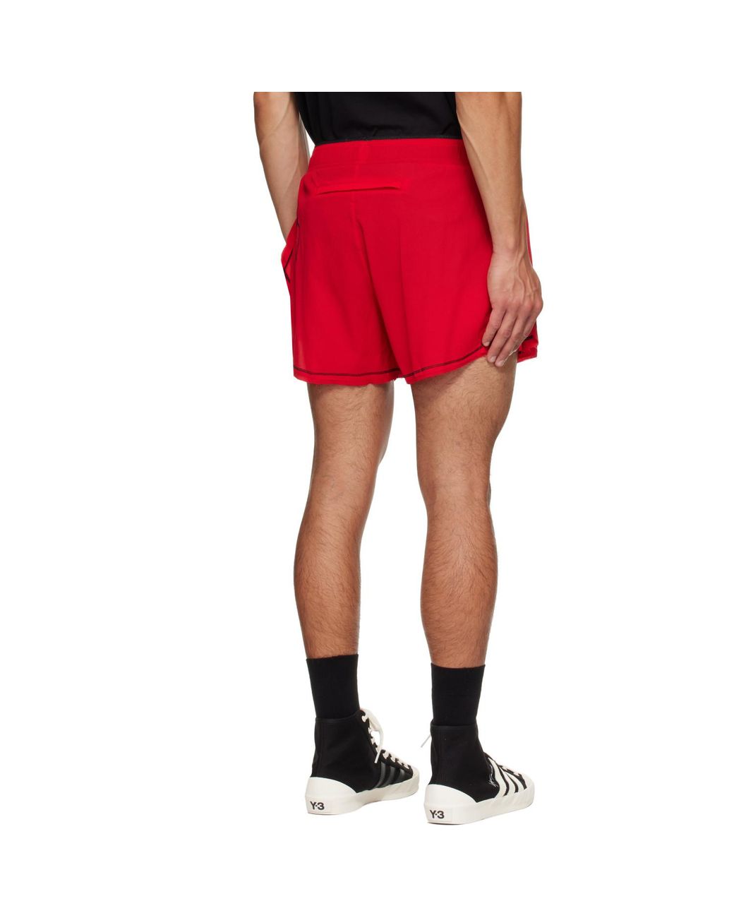 Y-3 Red Chito Edition Graphic Running Shorts for men