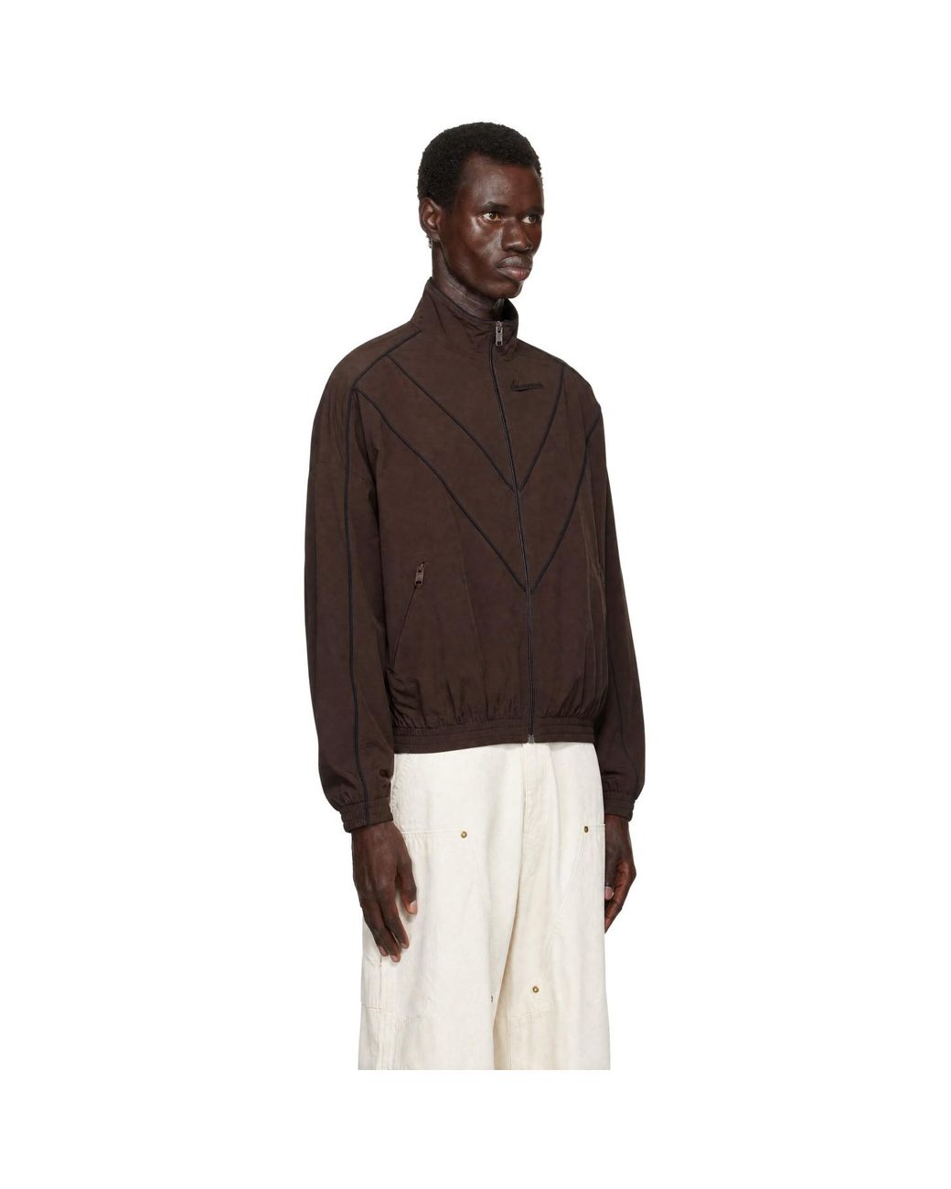Willy Chavarria Brown 'Bad Boy' Track Jacket for men