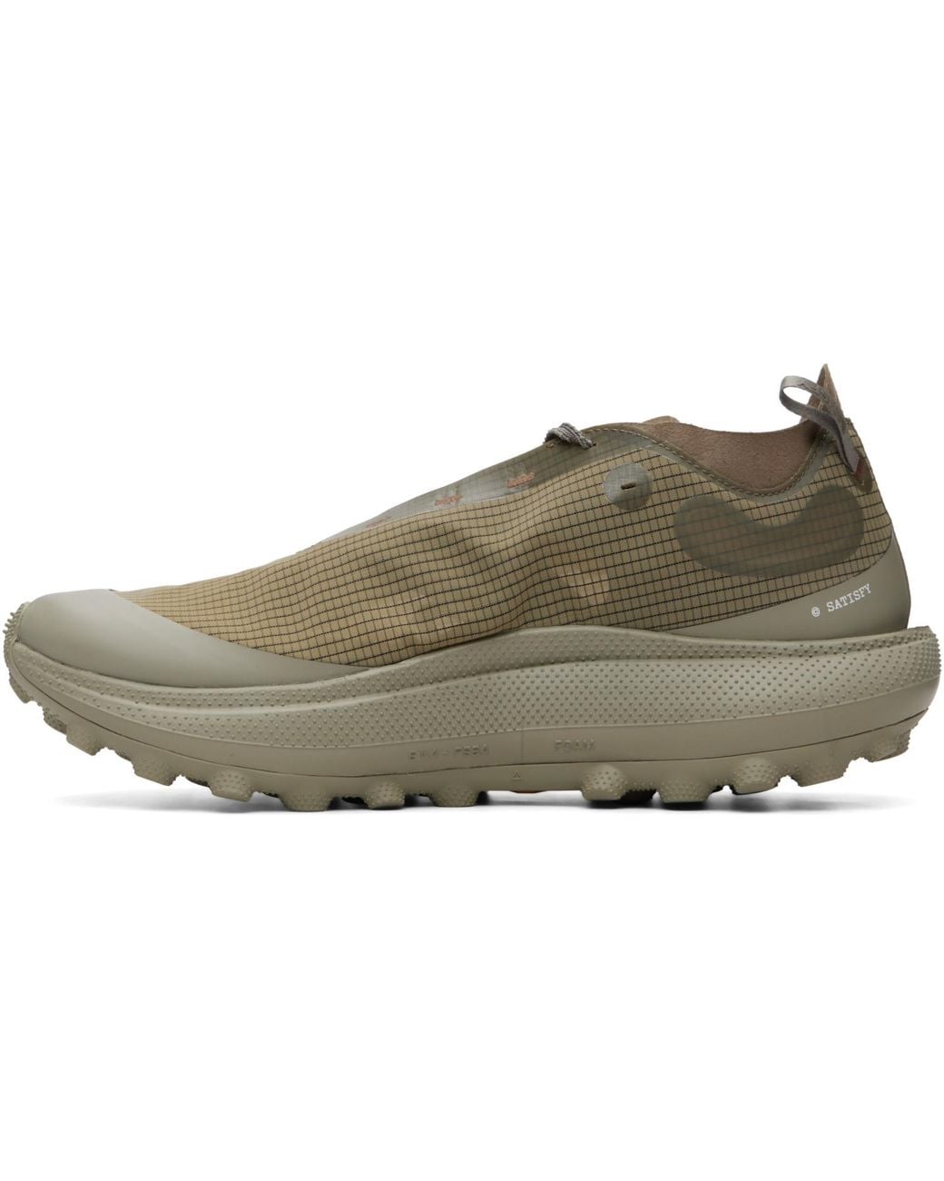 Satisfy Green Khaki 'Therocker' Sneakers for men