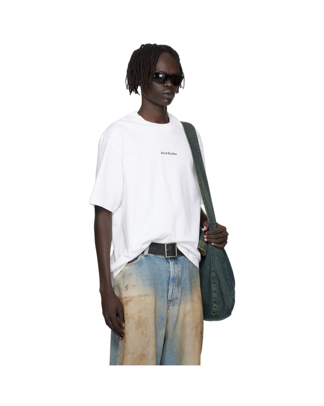 Acne Multicolor Stamp Logo T-Shirt for men