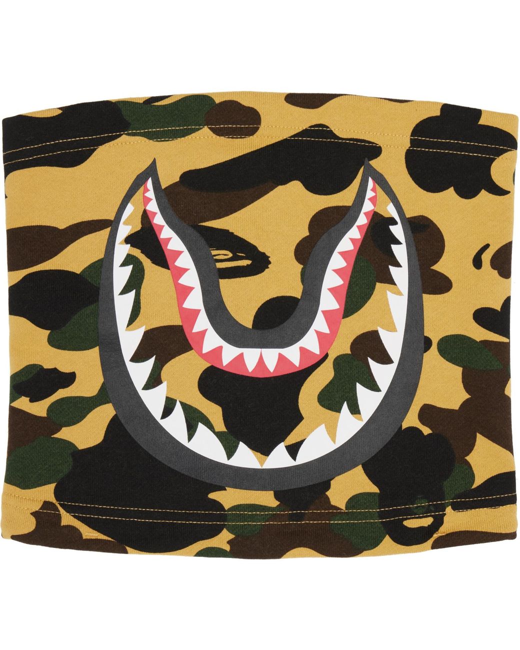 A Bathing Ape Black Camo Shark Neck Warmer for men