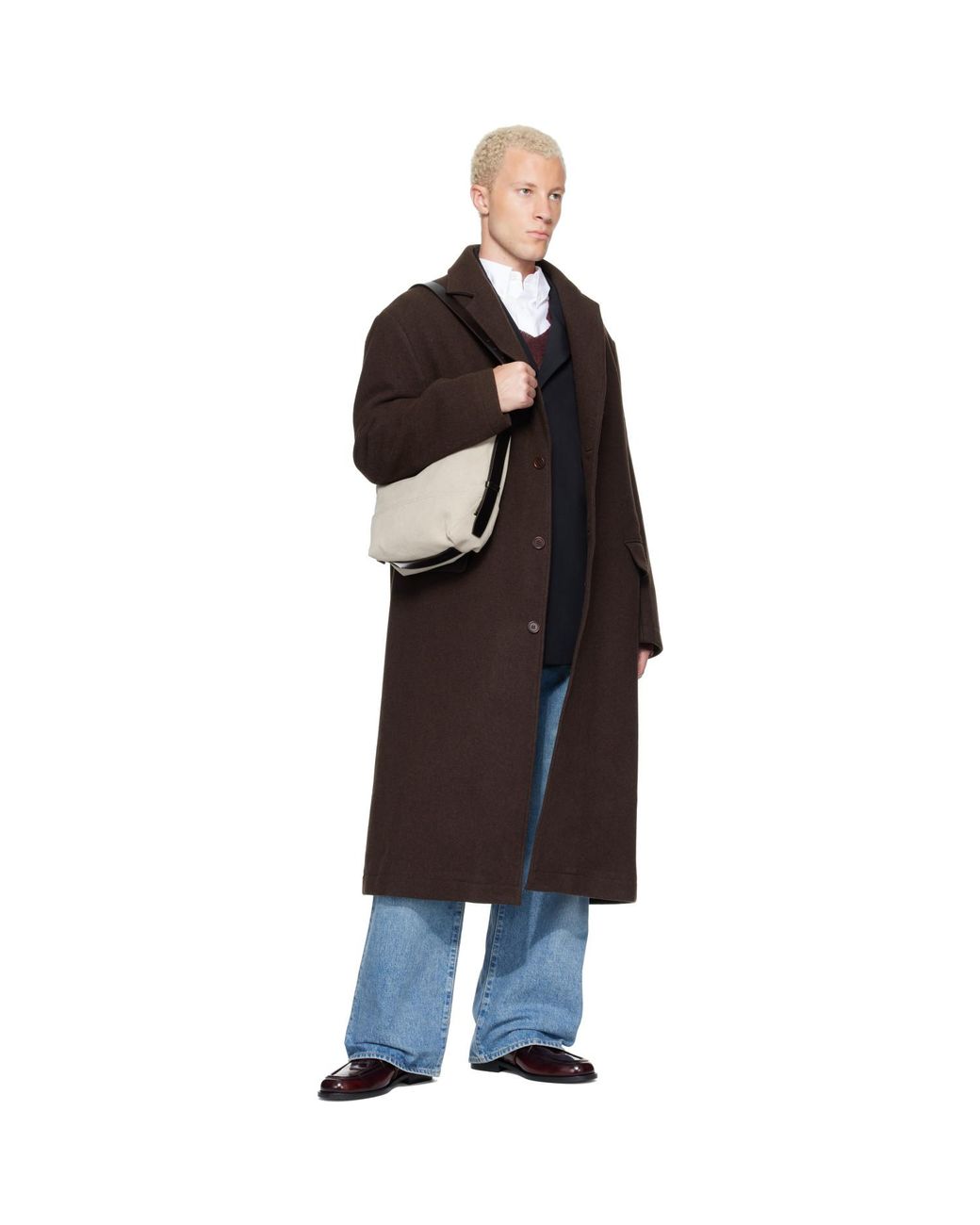 Lemaire Brown Small Belted Tote for men