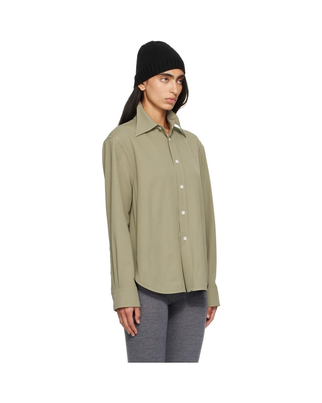 Bottega Veneta Green Wool Shirt