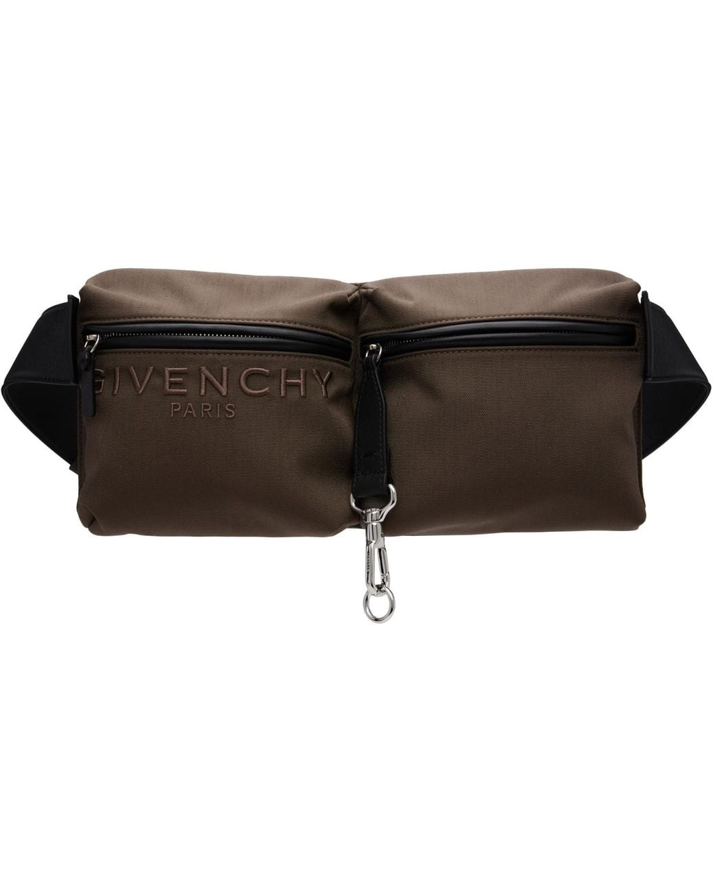 Givenchy Black Cargo Canvas Belt Bag for men