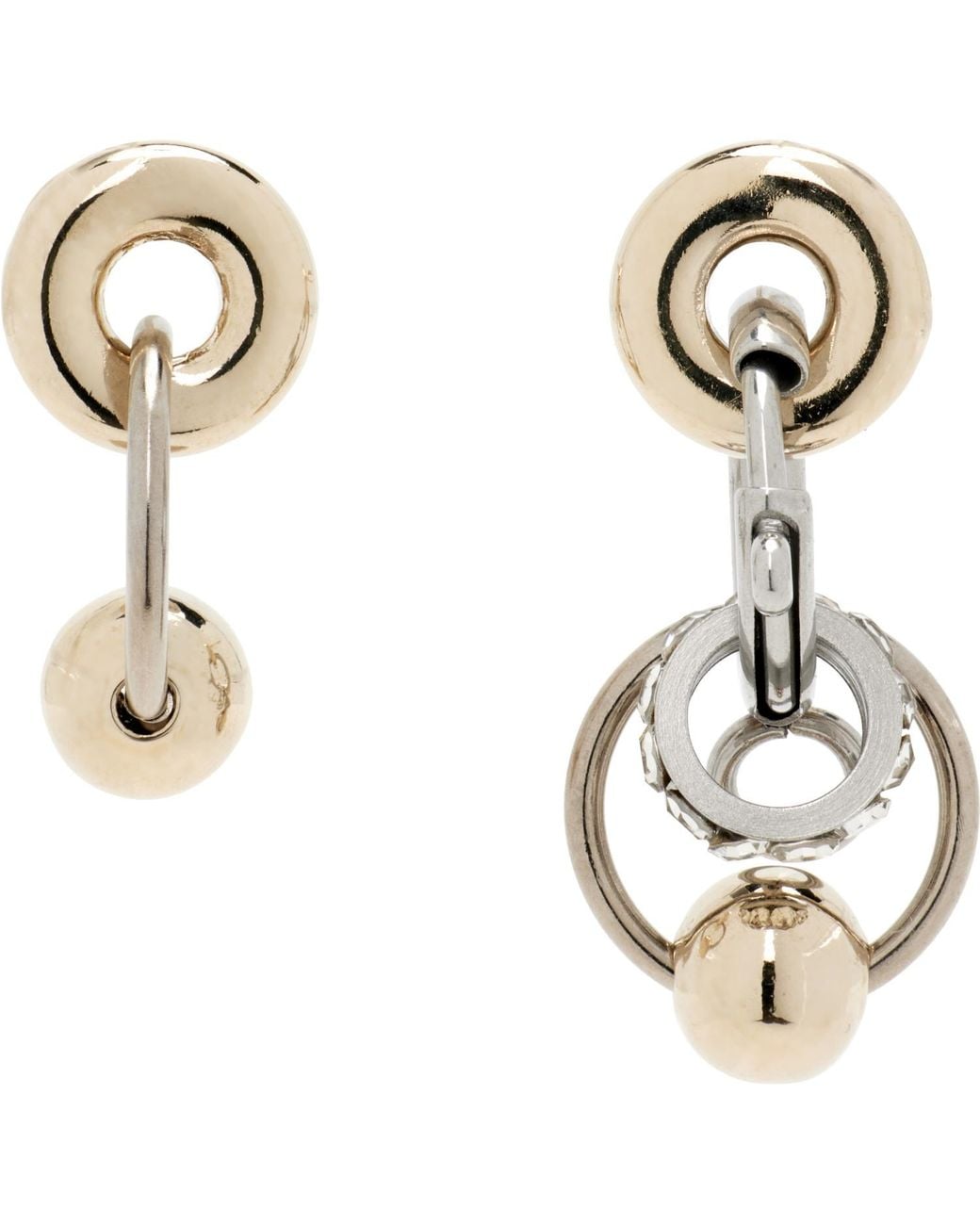 Justine Clenquet Metallic Kris Earrings for men