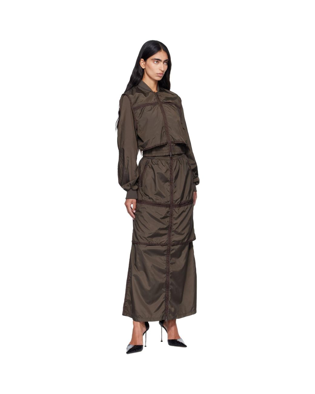 DIESEL Brown Khaki Tonal Taping Jacket