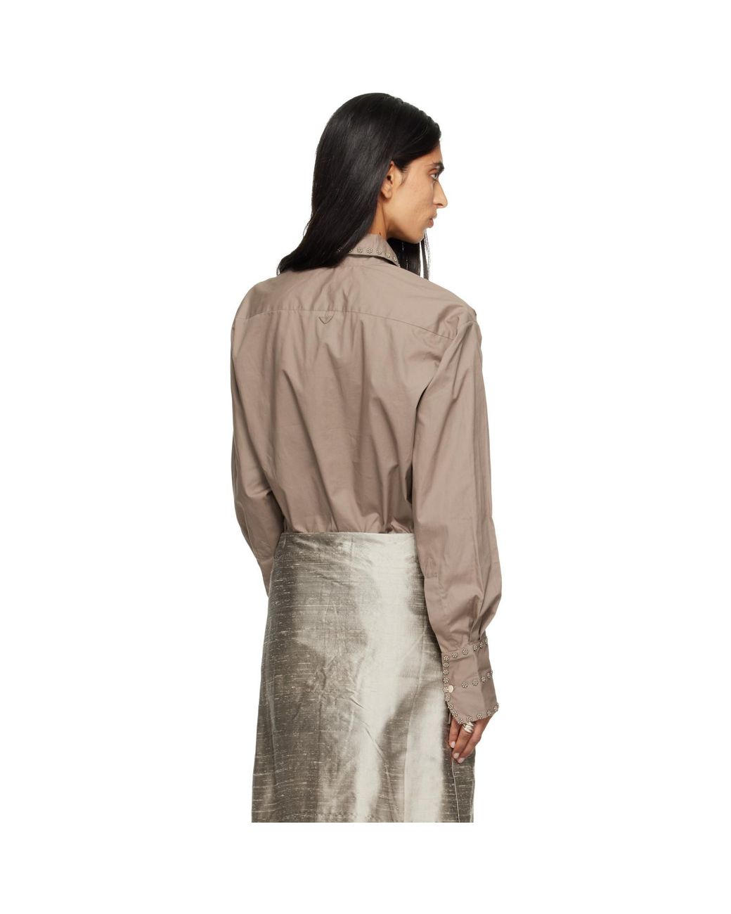 RESCHA Brown Ssense Exclusive Tan Hom Embroidered Shirt