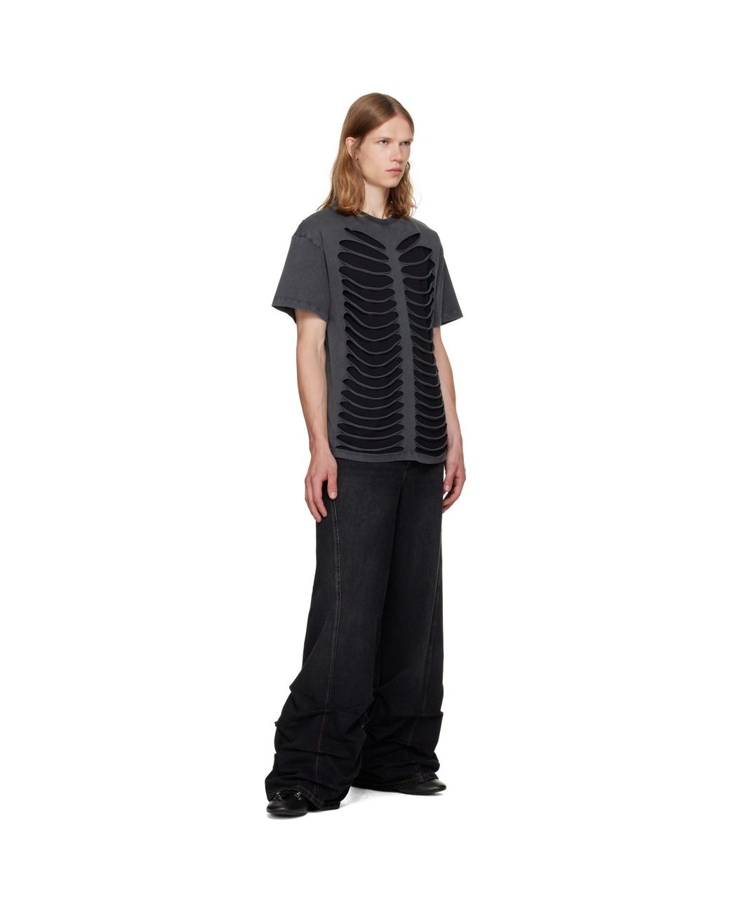 AVAVAV Black Jessie Pleated Jeans for men