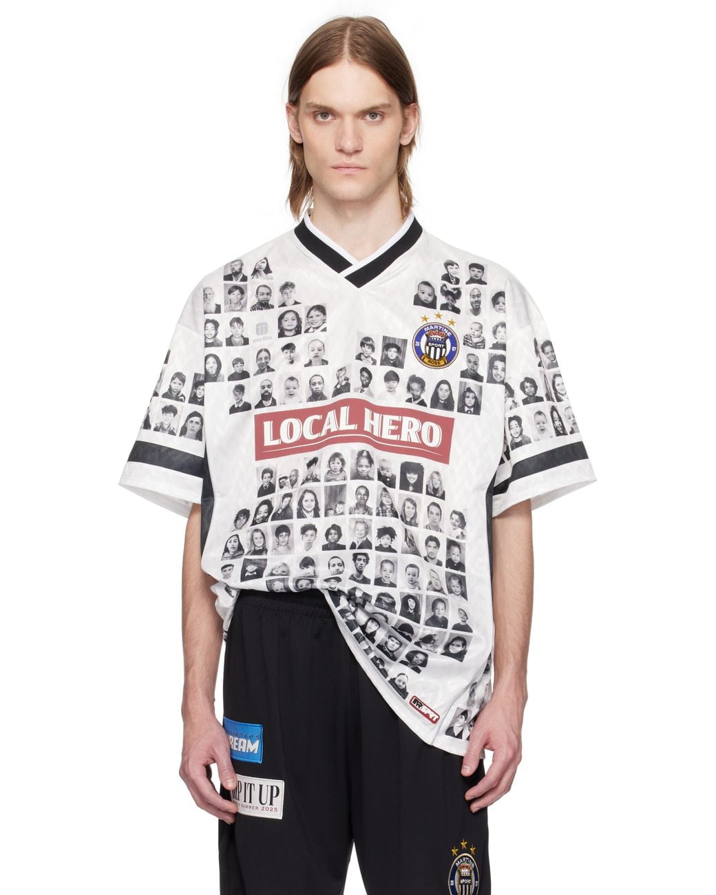 [美品］Martine rose ゲーミングシャツ　local hero martine-rose-WHT-Printed-Local