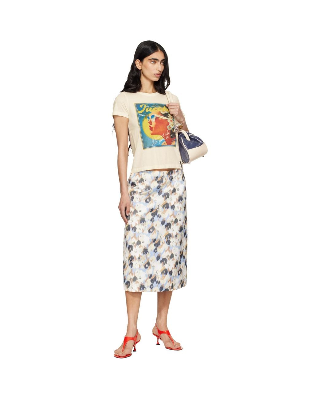 Marc Jacobs White Off- Sun Poster Femme T-Shirt