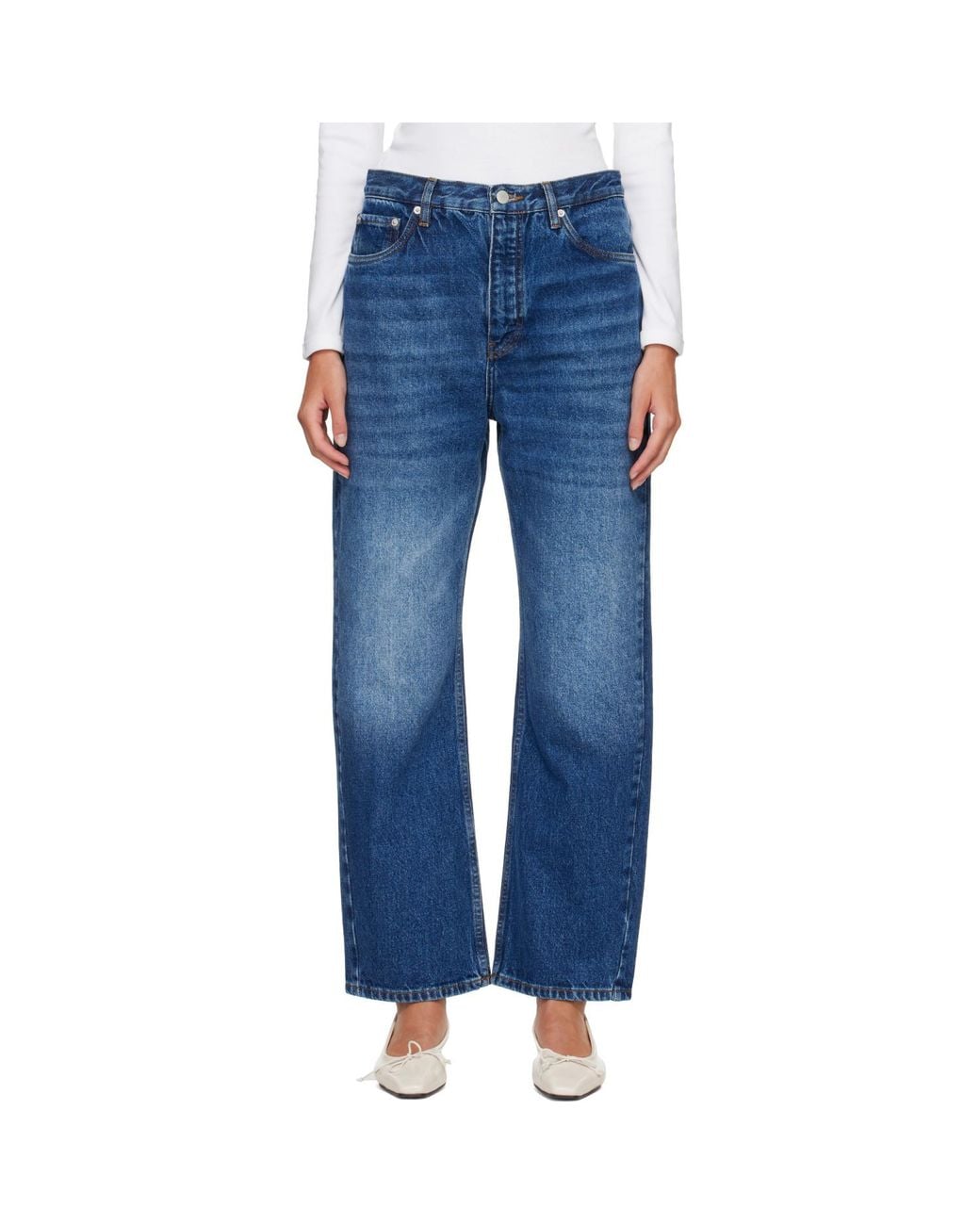 Studio Nicholson Blue Denjo Straight Leg Jeans
