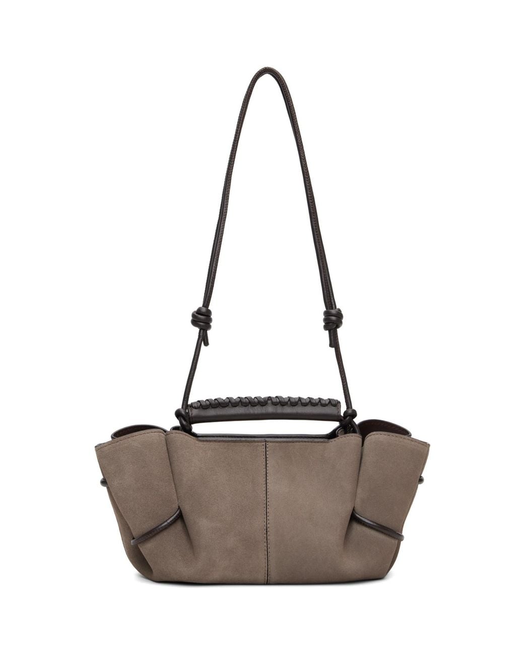 Hereu Gray Arta Mini Suede Bag
