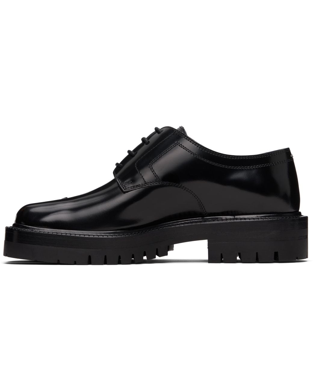 Maison Margiela Black Tabi Lace-Up Derbys