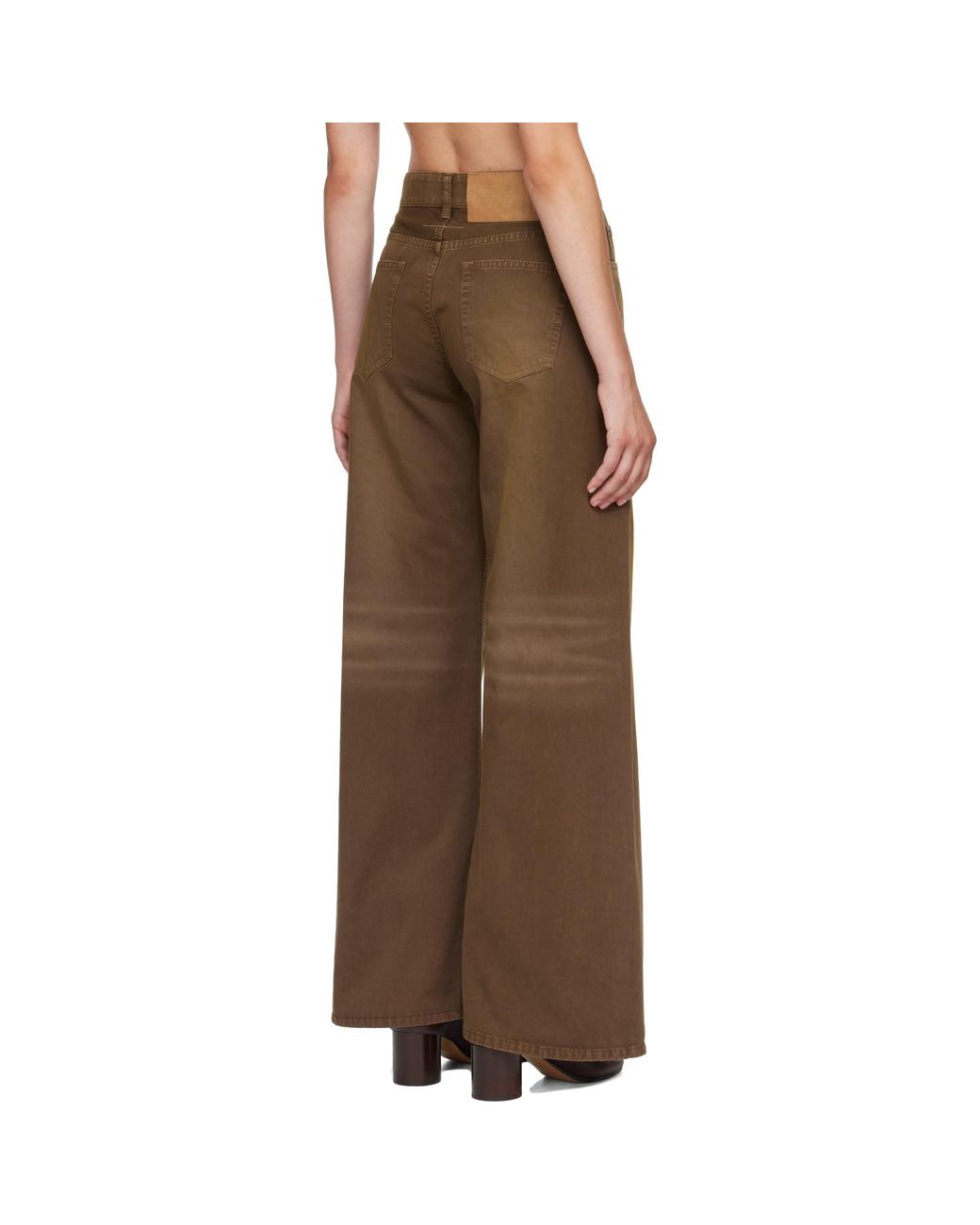 MM6 by Maison Margiela Brown Faded Trousers