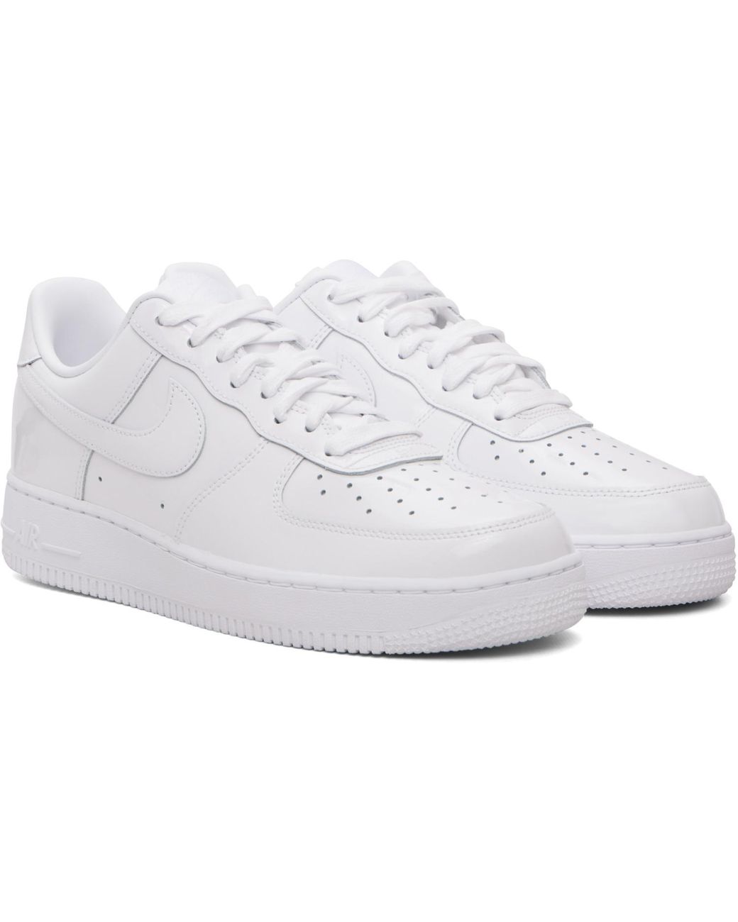 Nike White Air Force 1 '07 Patent Leather Sneakers for men
