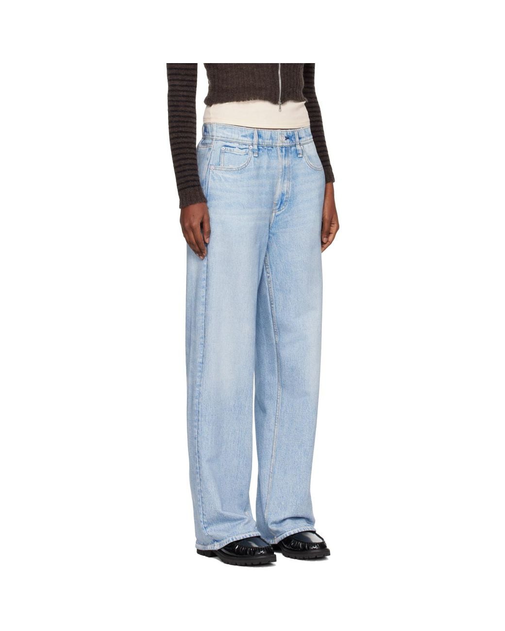 Rag & Bone Black Rb Miramar Wide-Leg Jeans