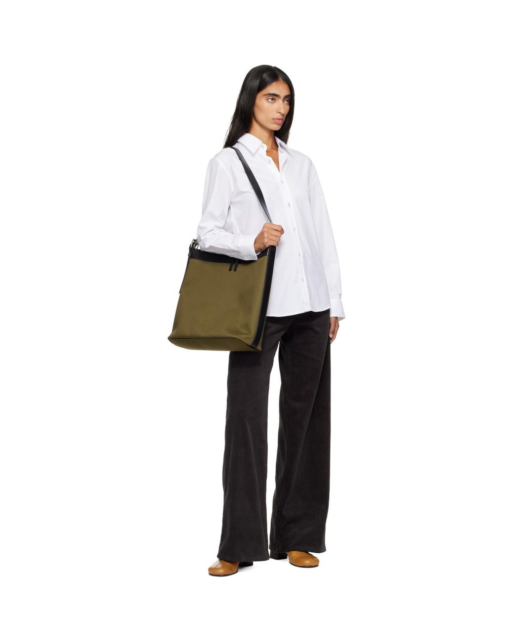 A.P.C. Green Khaki & Vera Maxi Biker Bag