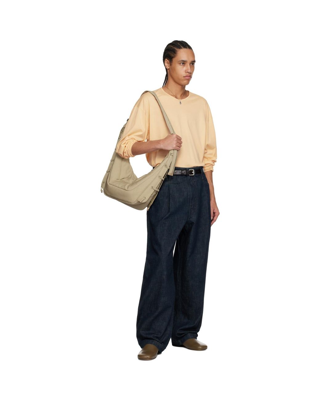 Lemaire Metallic Medium Soft Game Bag for men