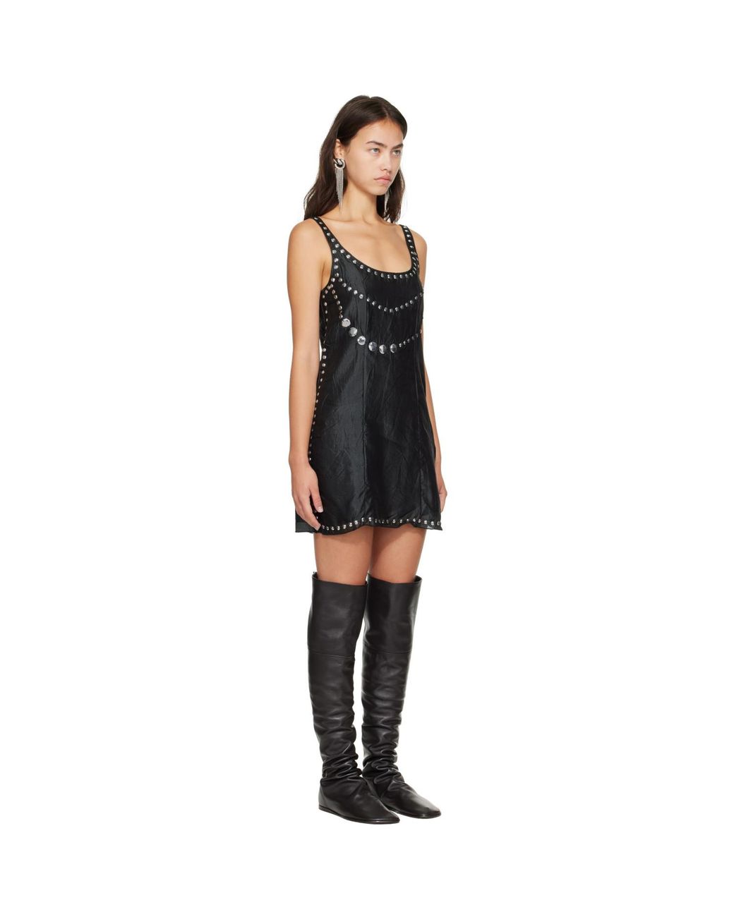 GIMAGUAS Black Claude Jewel Minidress