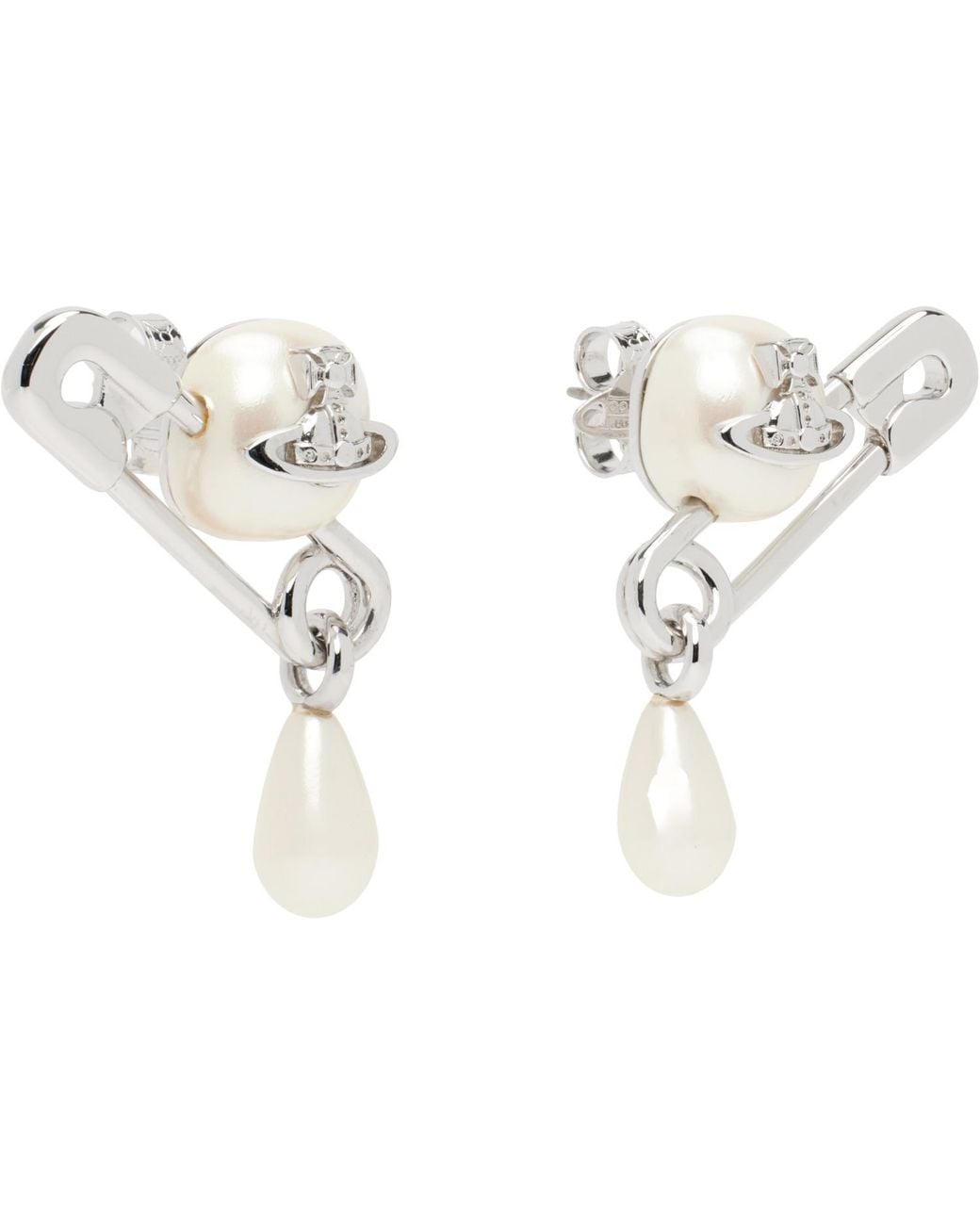 Vivienne Westwood Metallic Claude Small Stud Earrings