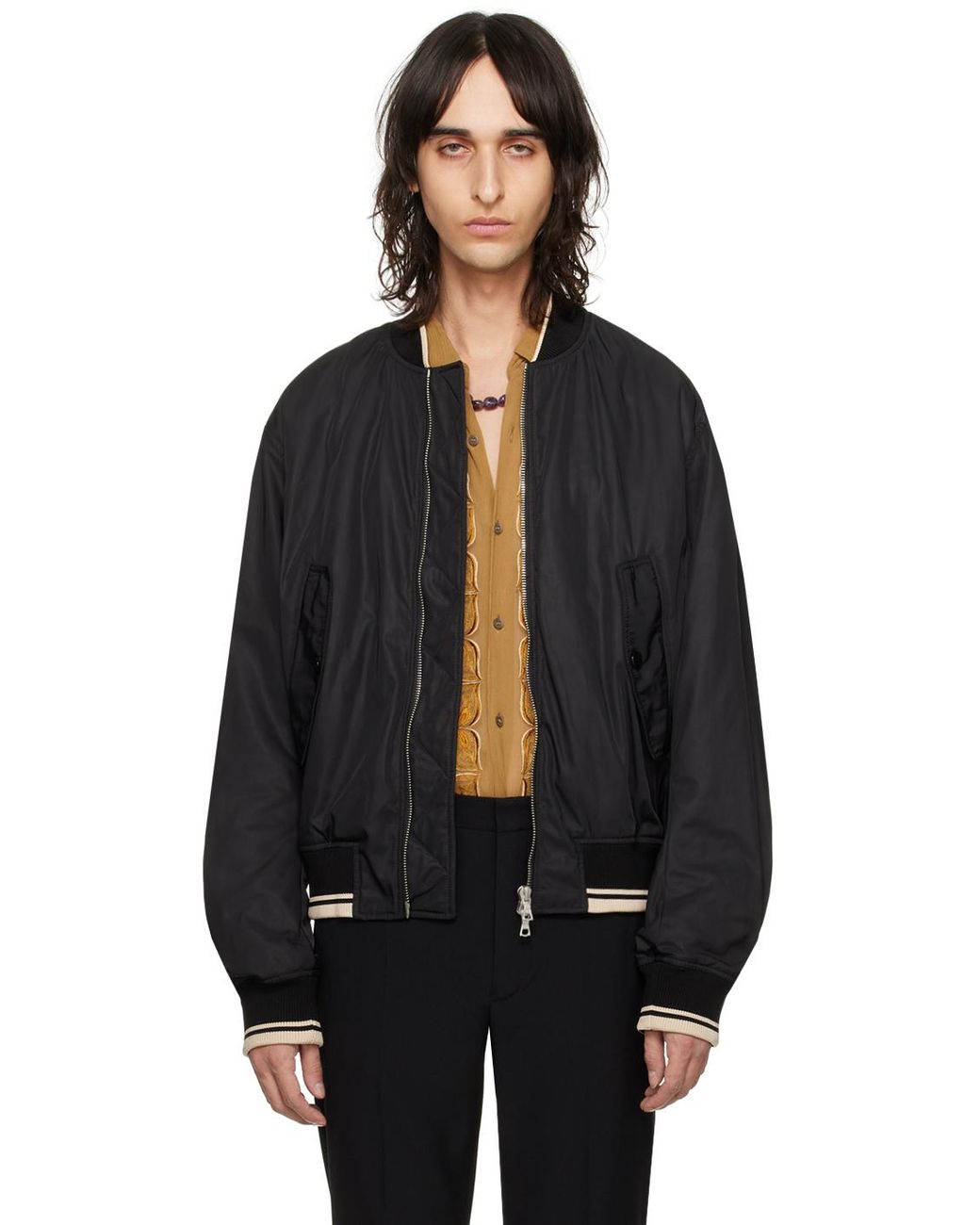 Dries Van Notten ジッパー ボンバージャケット Dries Van Noten ドリス ヴァン ノッテン ボンバージャケット