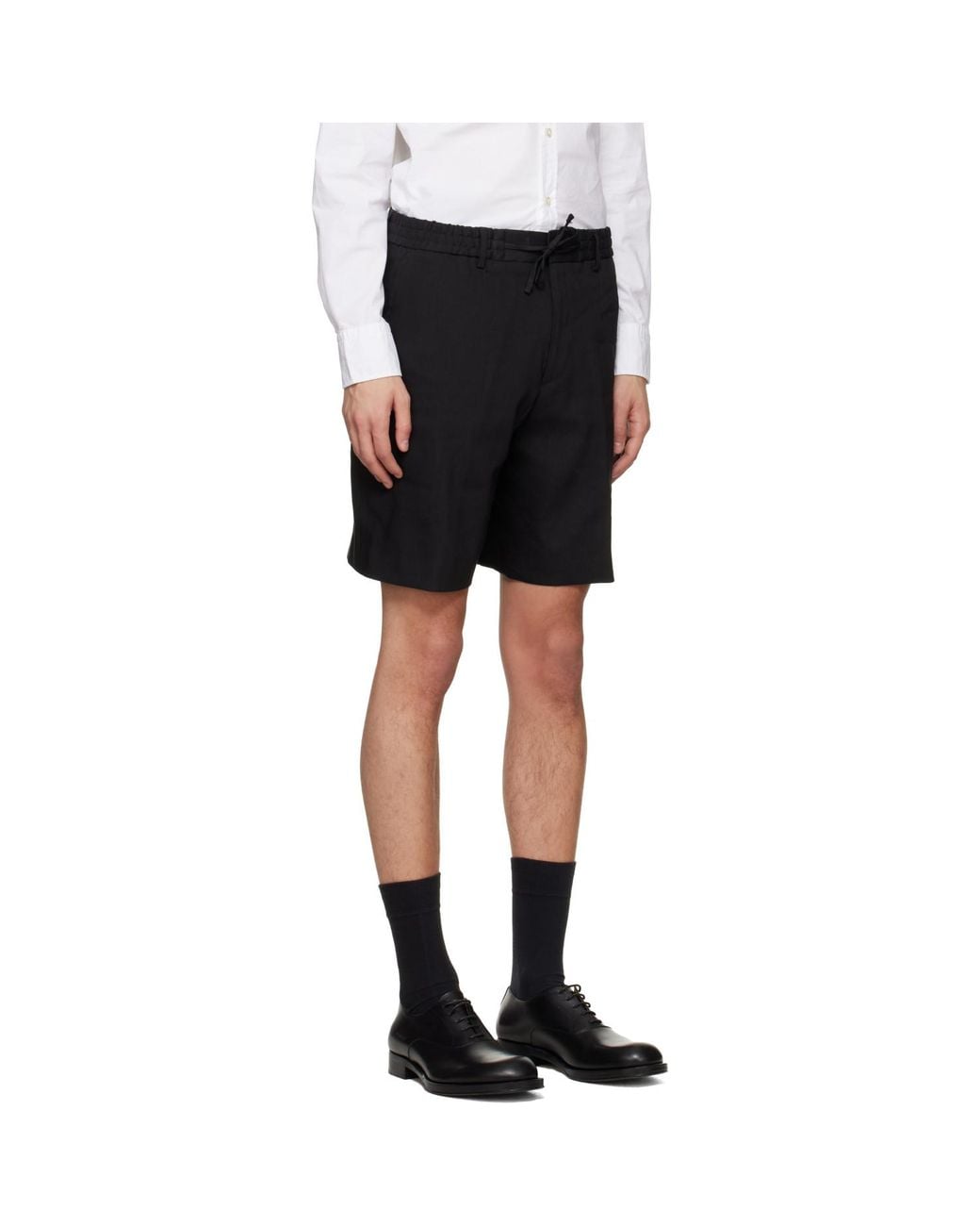 Boss Black Relaxed-Fit Tech Linen Shorts for men
