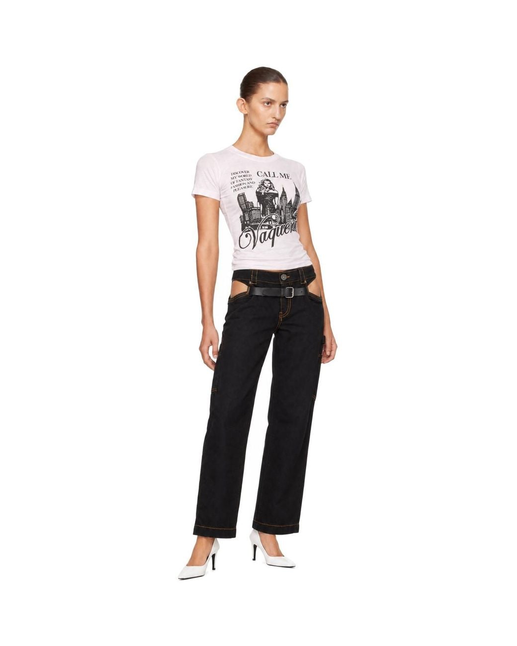 VAQUERA Black Belted Jeans