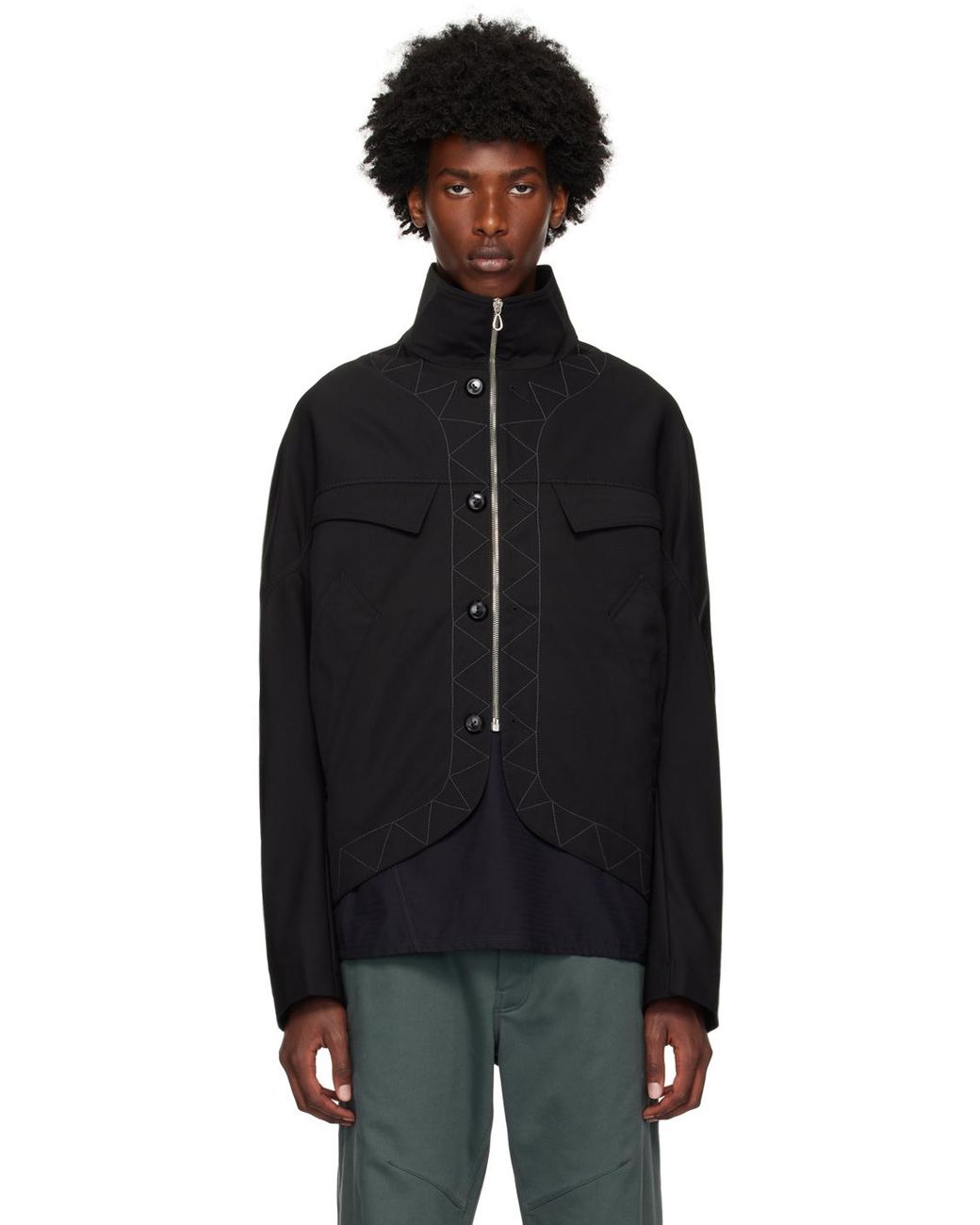 Kiko Kostadinov Jacklight Jacket Crow Black – Très Bien