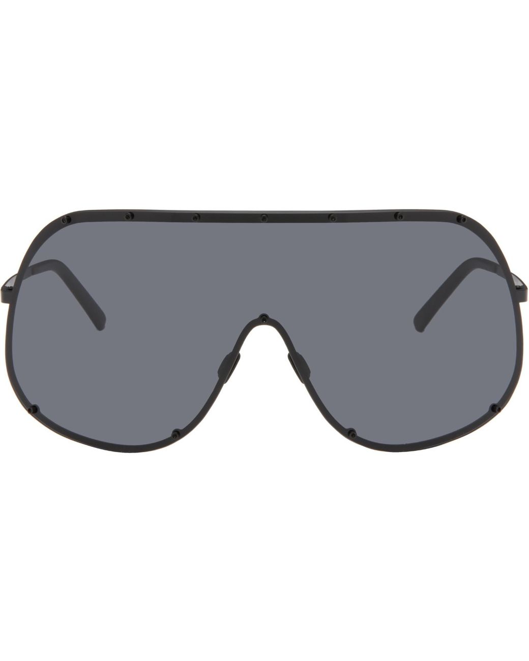 Rick Owens Gray Shield Sunglasses for men