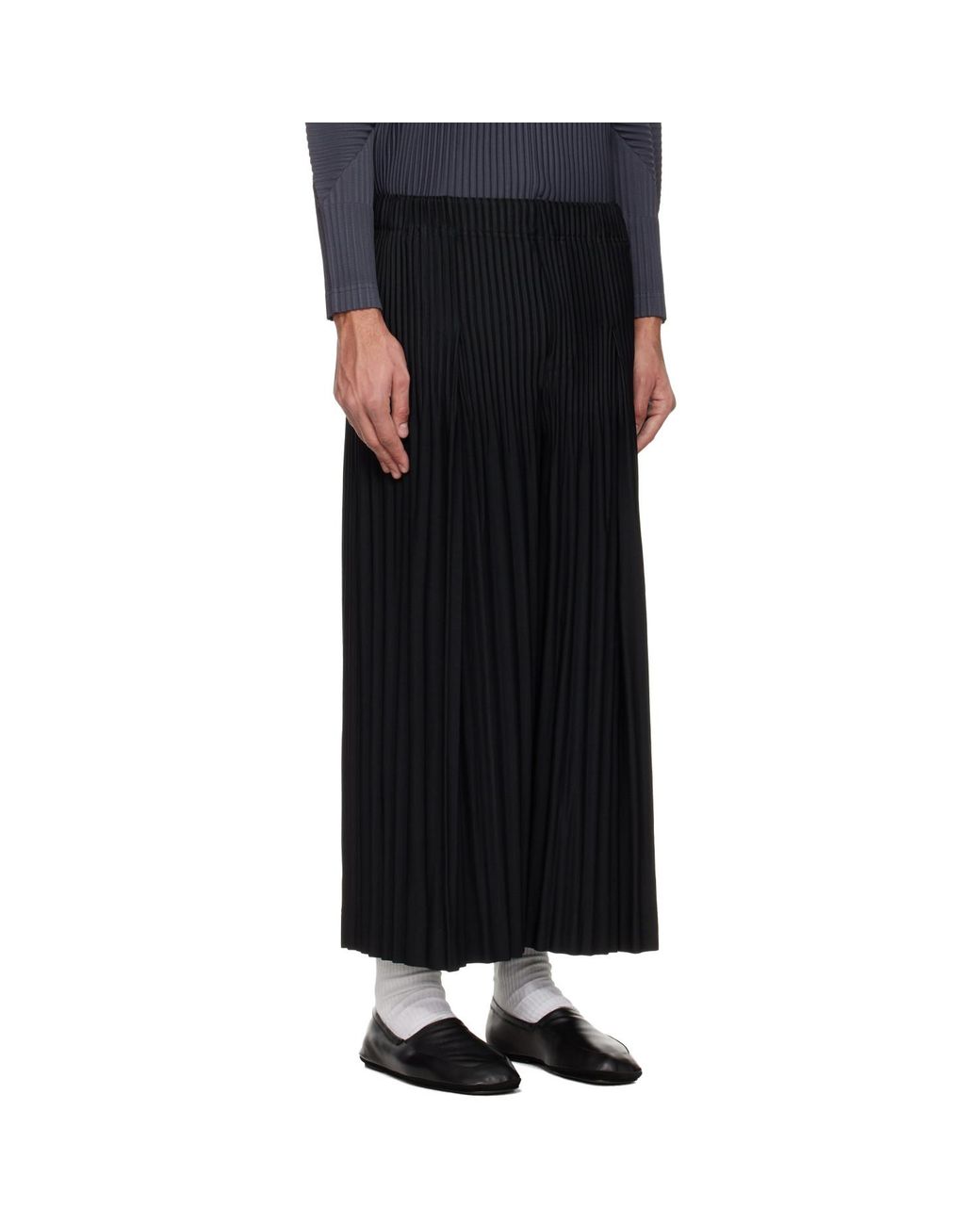 Homme Plissé Issey Miyake Black Monthly Colors December Trousers for men
