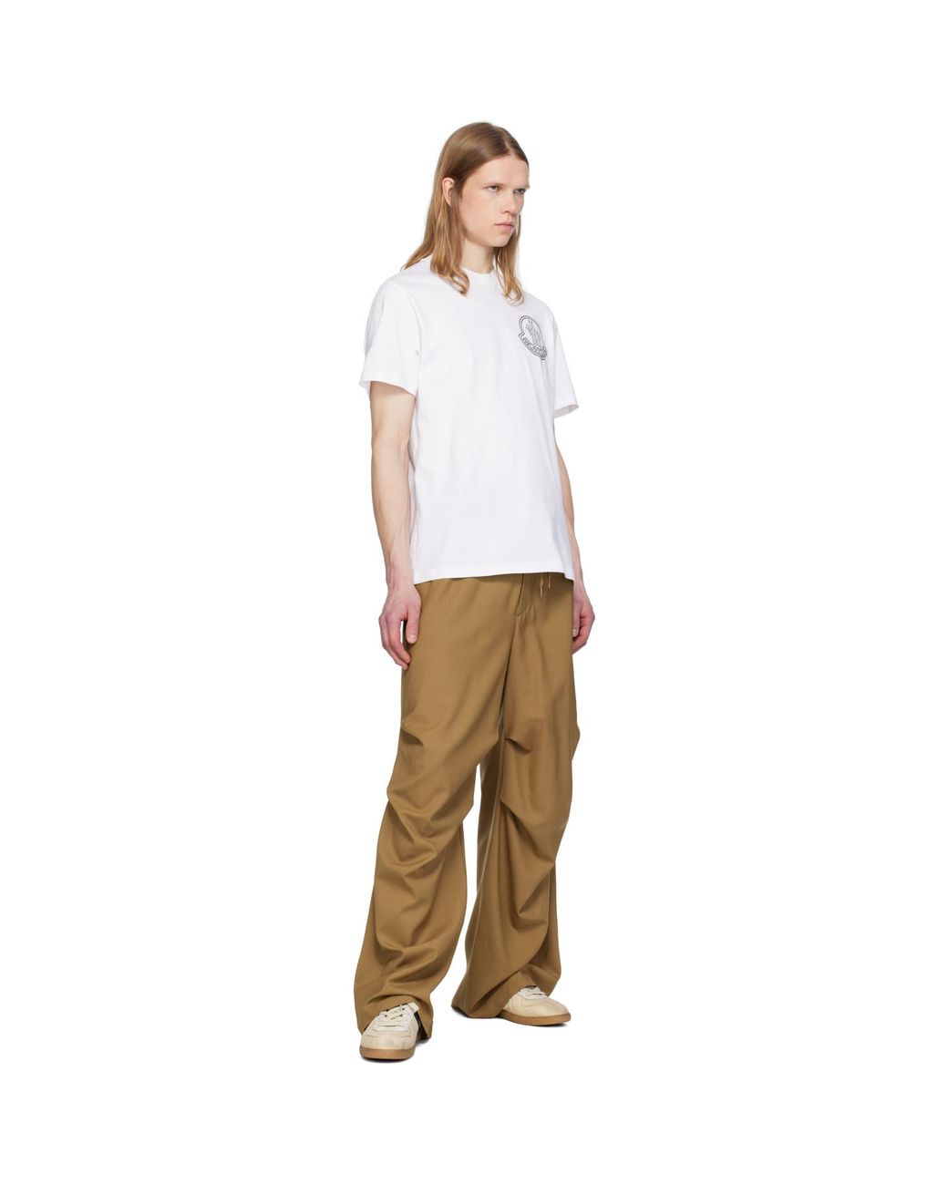 Moncler White Archivio Creativo T-Shirt for men