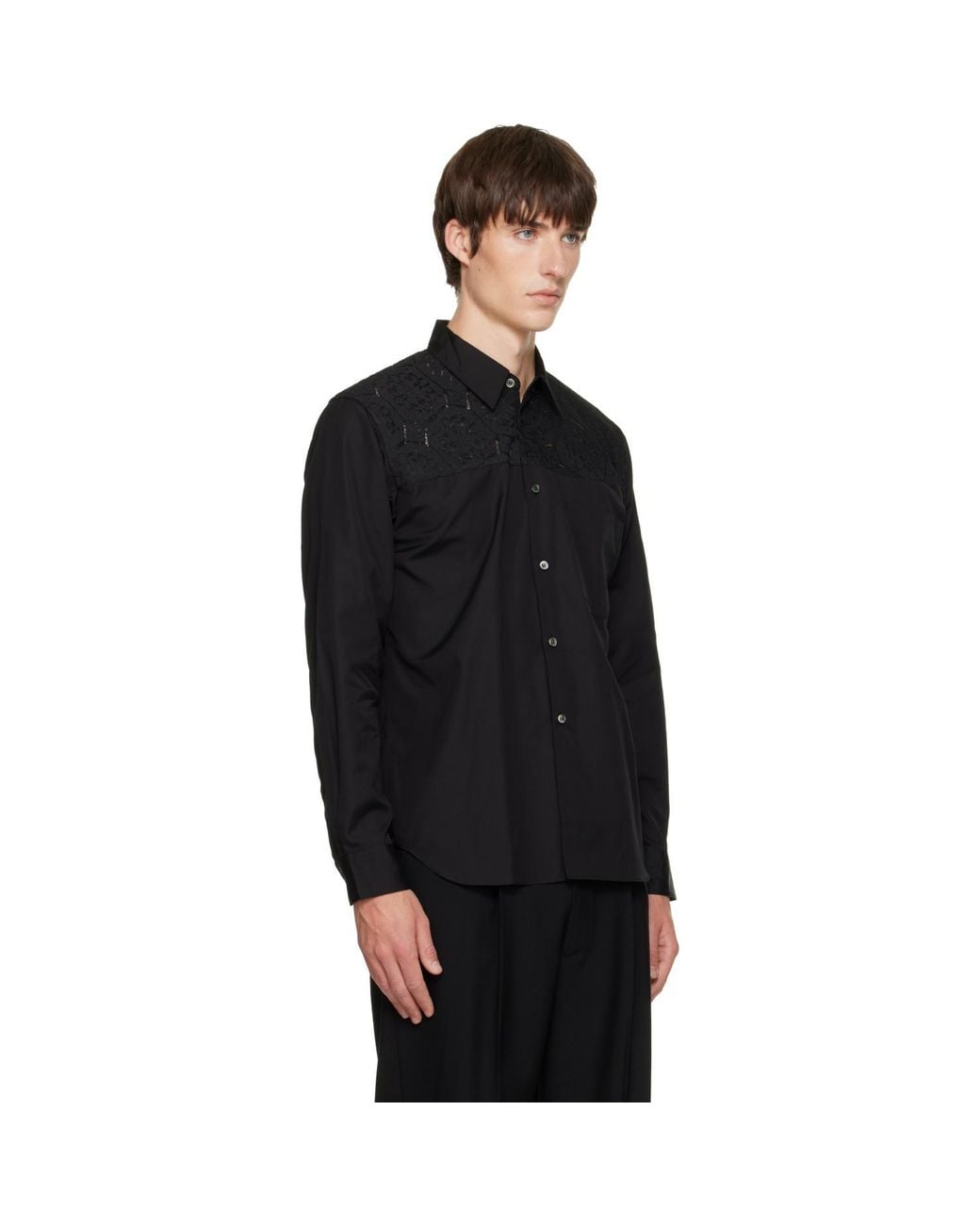 Comme des Garçons Black Lace Shirt for men