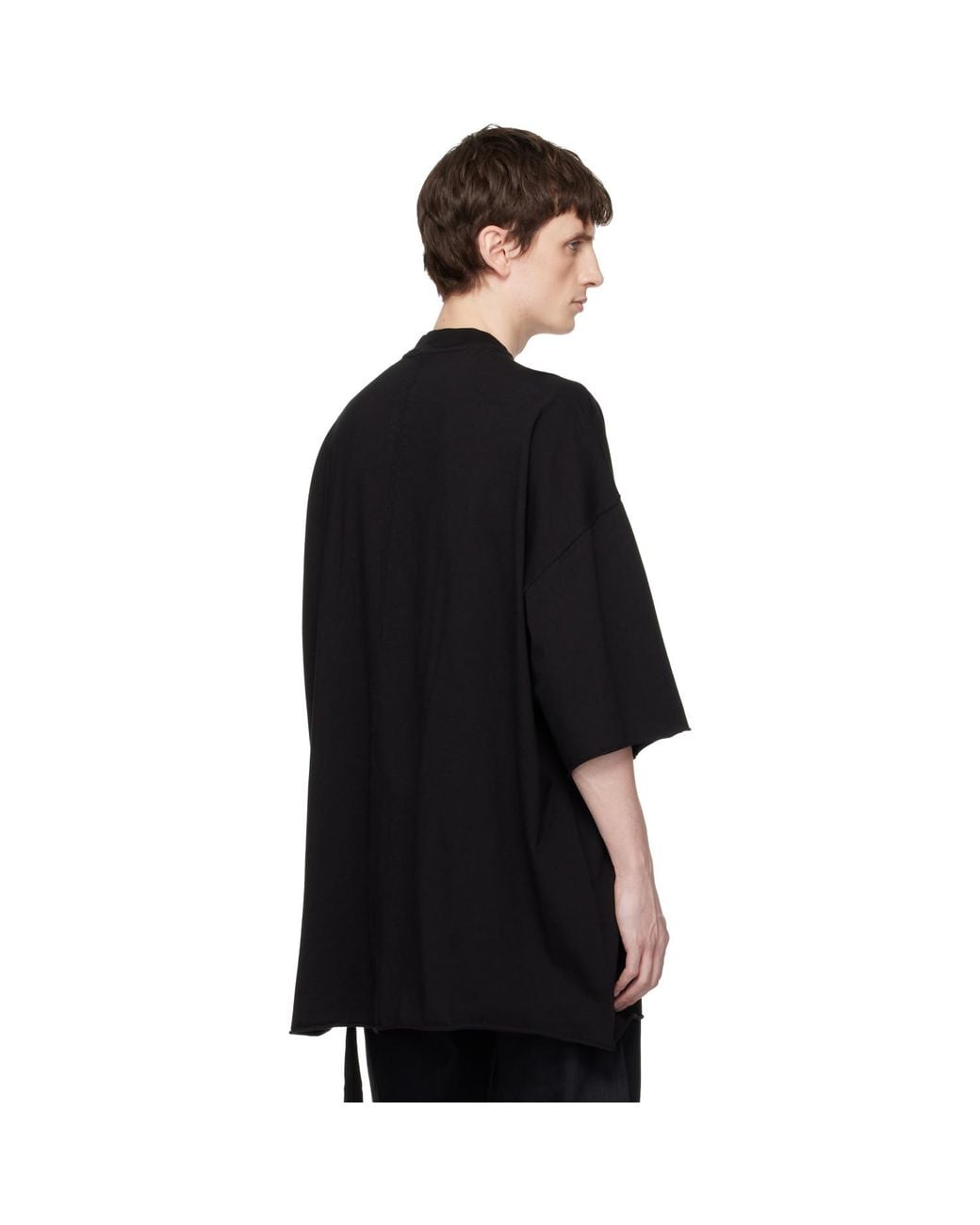 Rick Owens Black Temple Tommy T-Shirt for men