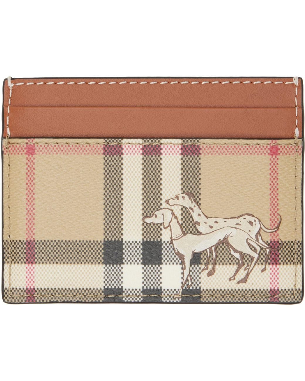 Burberry Natural Check Mates Card Holder