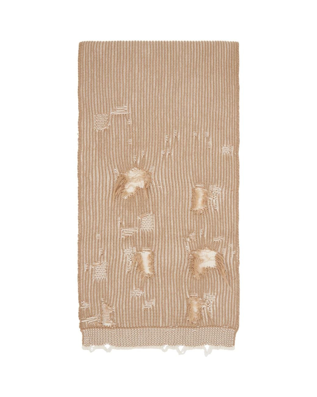 MM6 by Maison Margiela Natural Tan & Amended Optical Ribs Scarf